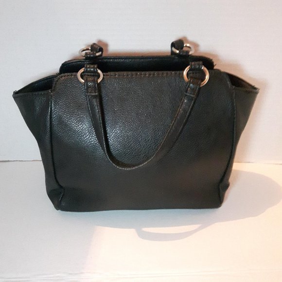 Nine West Crossbody Caviar Bag handbag Purse Black - Picture 4 of 10